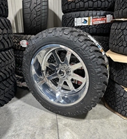Jantes forgées noires fraisées FF90 20 22 24 pouces 8x170 8x180 robustes à déport négatif pour camions RAM 2500 3500 Ford F250 F350