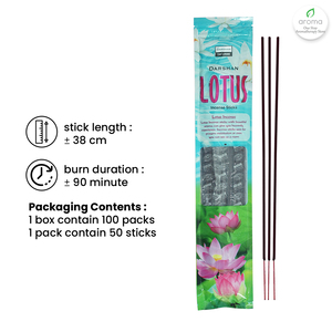 Bâtons d'encens Lotus Rouge Indien Sacré Bathi Darshan avec extrait pur de lotus pour la purification spirituelle - Product Image 2