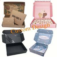 Boîte logistique écologique GLY PACKAGING pour la livraison des boutiques en ligne, boîte d'expédition en carton ondulé personnalisée, papier kraft rose