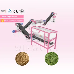 WINWORK 200-1200KG/H Machine De Forage Deau Bird Feed Pellet Making Machine Kristallisation Plant Mini Chicken Machine Line