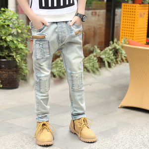 Ropa de Moda para Niños de 4 a 13 Años, Ropa Clásica de Mezclilla, Pantalones Largos, Pantalones Vaqueros Casuales para Niños - Product Image 2