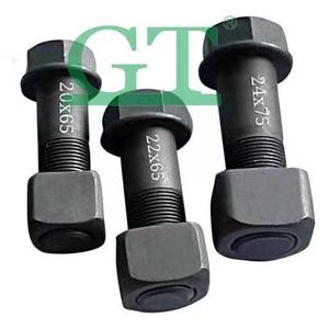 Excavadora 12,9 Hex 40cr Material Duro Pernos de zapata de pista de alta calidad/Perno de almohadilla de pista de excavadora M20 * 57mm Perno y tuerca para rodillo - Product Image 1