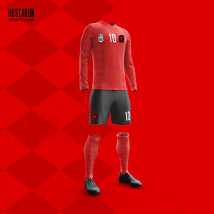 HOSTARON Sublimations-Retro-Fußballtrikot Individuelles Spielermodell Fußball-Trikot-Set Schulmannschaft Fußballuniform Uniformes De Futbol - Product Image 2