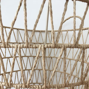 Cesta tejida con mango de marco de metal con forro de cuerda de <span class=keywords><strong>papel</strong></span> <span class=keywords><strong>para</strong></span> decoración de <span class=keywords><strong>armario</strong></span> y sala de estar - Product Image 4