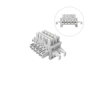 Borniers SH322 5 positions 3,81 mm pour rail DIN, connecteurs SH322-12.5, SH322-17.5, SH322-22.5 TBUS - Product Image 1