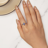 925 argent Sterling coeur bleu opale étoile bague femmes spécial Vintage Style Astral anneau mariée femme mariage cadeau bijoux BSR455