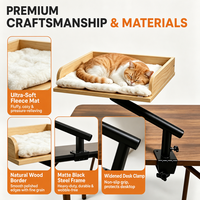 Nouveau lit pour chat en bois, style pince de table, produit pour animaux de compagnie, support de table pour chat, lit pour chat domestique