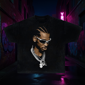 T-Shirt Oversize con Grafica Iced Out Chains, Stile Streetwear Y2K - Product Image 3