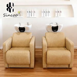 Fauteuil de lavage de cheveux en cuir PU de haute qualité, moderne, avec bol en céramique, pour salon de coiffure, nouveau fauteuil de shampoing - Product Image 2