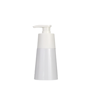 Botellas Cosméticas Cónicas de PET Blanco de 200 ml con Bomba Dosificadora para Champú, Limpiador Facial y Loción, con Serigrafía - Product Image 4
