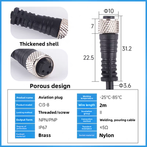 Cảm biến công tắc quang điện gần cảm ứng XS3F-M8PVC3A10M loại L hoàn toàn mới kết nối ổ cắm dây 5m đầu nối một mặt - Product Image 6
