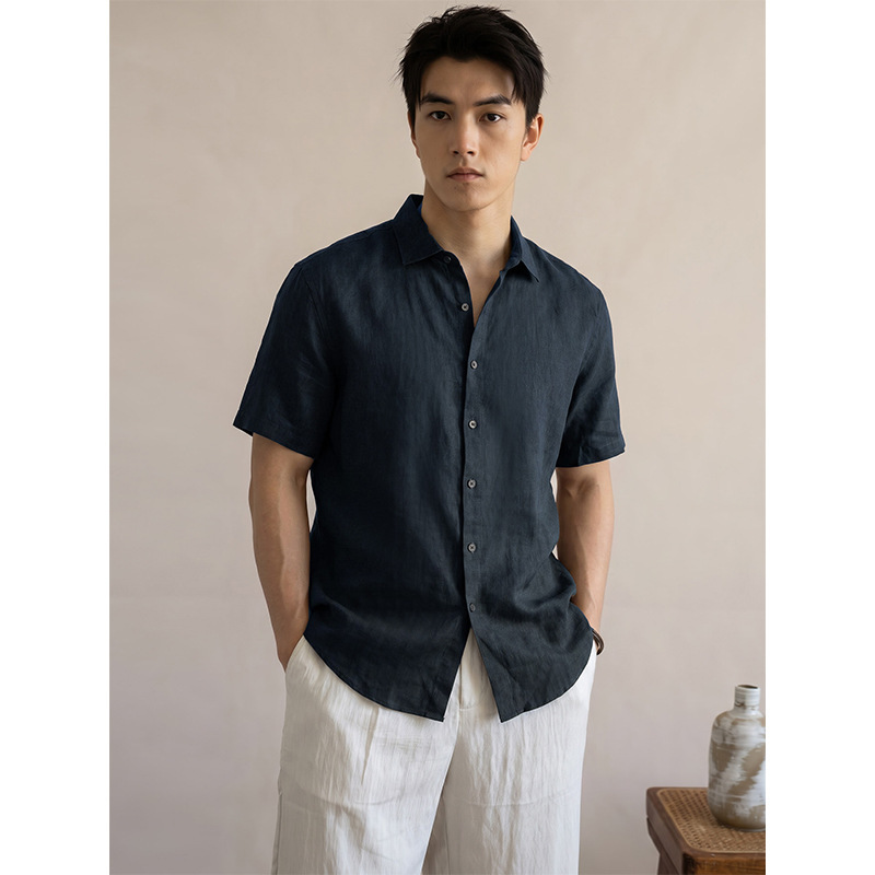 Blue Short-Sleeve Shirt