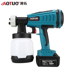 Pistolet à peinture électrique sans fil haute pression Aotuo <span class=keywords><strong>18V</strong></span> 4000mAh à batterie lithium, avec buses de 1,8/2,6 mm pour peinture au latex - Product Image 5