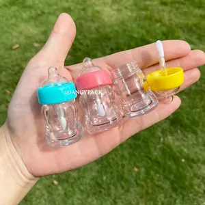 JANCY PACK 6ml niedlichen Lager Großhandel Kunststoff Tube Verpackung Kinder Nippel Flasche benutzer definierte <span class=keywords><strong>Lip</strong></span> <span class=keywords><strong>gloss</strong></span> Tuben für Kinder - Product Image 1