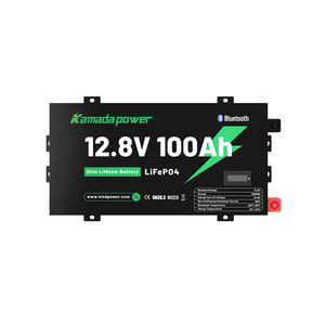 Batterie au lithium 12V mince pour camping-car, fourgon aménagé |   LiFePO4 ultra-mince pour les installations sous le siège et murales - Product Image 1