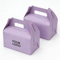 Boîte alimentaire en papier personnalisée avec fenêtre, boîte à croissants, boîte à pain, boîte d'emballage pour poulet frit