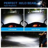 NAO MOTOLED Tout-en-un 40W 4000LM Phare LED Moto LED Phare de moto Faisceau haut/bas Remplace le kit Xenon HID