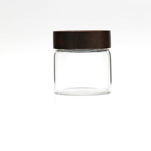 Frasco de Vidrio de Borosilicato Hermético con Tapa de Madera de Acacia para Almacenar Granos de Café, Cereales <span class=keywords><strong>y</strong></span> Alimentos Secos - Product Image 4