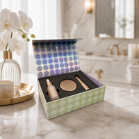 Caja de Regalo Magnética de Lujo Personalizada al por Mayor para Cosméticos, con Impresión Holográfica, Reciclable y Plegable, para Tiendas de Belleza
