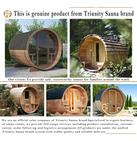 Bangku Sauna Uap Listrik Triunity Compact Solid Wood 6KW Ramah Lingkungan Modern Zen untuk Villa-2-Orang Dapat Disesuaikan