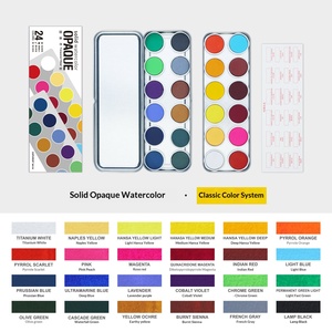 Nouvel ensemble de peinture à l'aquarelle solide magnétique Xupu Fulikale, 24 couleurs, opaque, effet aquarelle, pour artistes, modèle plaque à gâteau, très populaire sur internet - Product Image 4