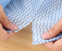Grosir disesuaikan poliester Viscose Spunlace kain Nonwoven bernapas tisu kering/basah paralel pola Ef silang mutiara Dot
