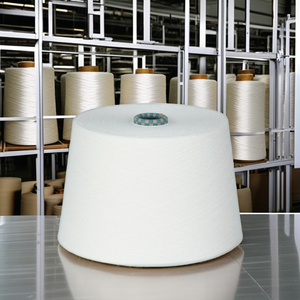 100% <span class=keywords><strong>Polyester</strong></span> Spun sợi ne16/1 nhuộm nhiều màu nguyên trắng dệt sợi đan dệt may vòng kéo thành sợi xoắn may - Product Image 2