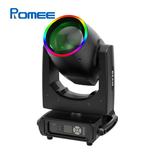 Projecteur à tête mobile puissant <span class=keywords><strong>LED</strong></span> 350w avec anneau RVB et effet double prisme pour DJ <span class=keywords><strong>Club</strong></span> Concert Événement Spectacle Éclairage de scène - Product Image 1
