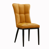 Chaises de salle à manger formelles en cuir marron et noir, chaises de mariage à dossier haut, chaises de salle à manger modernes