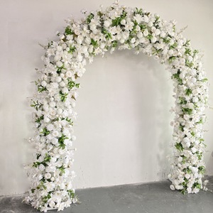 Arche de fleurs blanches pour mariage, arche de fleurs artificielles, arche de mariage, décoration florale fraîche - Product Image 2