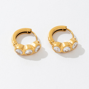 Wholesale Provence Light Luxury <strong>High</strong> <strong>End</strong> Chain Zircon Fashionable Stainless Steel Earrings <strong>Jewelry</strong> for Women Weddings Gifts - Product Image 5