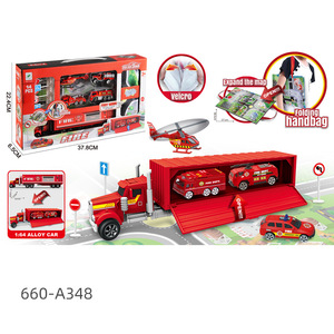 Camión de Policía de Juguete de Aleación con Mapa y Vehículos para Niños de 4 a 6 Años, Escala 1:64 - Product Image 2