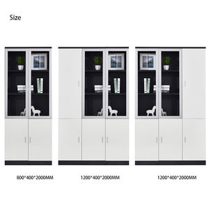 Armoires de classement à usage commercial Armoire de rangement blanche avec étagères et portes Classeur Mobilier de bureau pour Managaer - Product Image 3