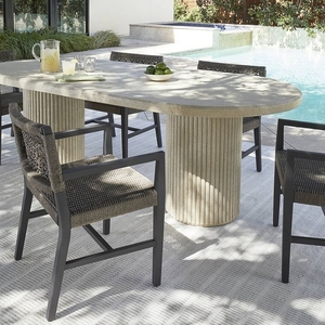 Table d'extérieur ronde en béton de style Wabi Sabi, minimaliste et moderne, résistante aux taches, pour jardin et balcon, mobilier B2B - Product Image 1