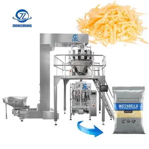 Roll Film Packaging Grated Mozzarella Shredded Cheese Automatic Weighing Bag Vertical Form Fill Seal Packing Machine