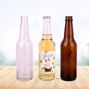 Fournisseur en gros d'impression UV, bouteille <span class=keywords><strong>de</strong></span> bière en verre ambré transparent, 12 oz, 330 ml, col long avec bouchon à couronne pour l'emballage <span class=keywords><strong>de</strong></span> <span class=keywords><strong>la</strong></span> bière - Product Image 6