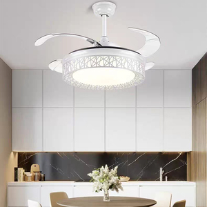 LED invisibile in ferro ventilatore <span class=keywords><strong>da</strong></span> soffitto luce telecomando Design moderno 6 velocità Zhongshan per <span class=keywords><strong>camera</strong></span> <span class=keywords><strong>da</strong></span> letto soggiorno sala <span class=keywords><strong>da</strong></span> <span class=keywords><strong>pranzo</strong></span> ciondolo - Product Image 3