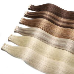 领先的女性角质层对齐头发直发光滑生人头马处女隐形无缝胶带供应商 - Product Image 3