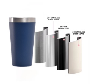 Gobelet thermique à double paroi <span class=keywords><strong>de</strong></span> 16 oz, 450 ml, en acier inoxydable, mug à bière avec couvercle à <span class=keywords><strong>paille</strong></span>, voyage, camping, <span class=keywords><strong>vin</strong></span>, 16 oz, tasses en céramique <span class=keywords><strong>de</strong></span> 16 oz - Product Image 4