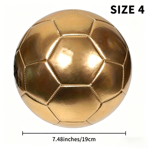 Pallone da Calcio Professionale Misura 3/4/5 Dorato Lucido Metallizzato per Souvenir e Allenamento - Product Image 3