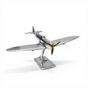 Maquette d'avion Spitfire de l'Air Force, pièce décorative de table avec finition personnalisée, décoration vintage d'avion de guerre pour la maison ou le bureau - Product Image 4