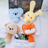 Nouvelles Peluches Mignonnes Koala, Jouets Renard en Peluche, Boîtes à Musique, Cadeaux Poupées Lapin, Porte-clés Peluche Extensible, Jouets Animaux en Peluche Lapin