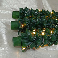 LED Weihnachts baum geformte Konus LED Eco Kerze mit Tupfen Kupferdraht Design 2PCS Flammen los für Holiday Home Party Dekor