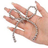 Boucle de chaussure à nœud papillon en perles à double couche, breloque faite à la main, clip de décoration pour chaussures, pendentif pour sac, porte-clés en forme de nœud