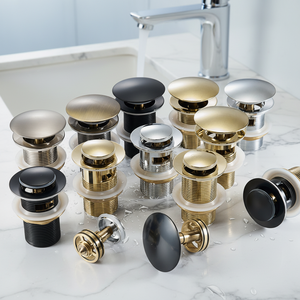 Ensemble de luxe d'accessoires de salle de bain en laiton : siphon escamotable pour lavabo avec <span class=keywords><strong>filtre</strong></span> et attrape-<span class=keywords><strong>cheveux</strong></span>, accessoires pour la maison - Product Image 2