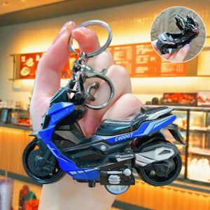 New Style Alloy Pull Back Motorcycle <b>Key</b> <b>Ring</b> Simulation Pedal Toy Car Model <b>Key</b> Chain Pendant <b>Key</b> <b>Ring</b> - Product Image 2
