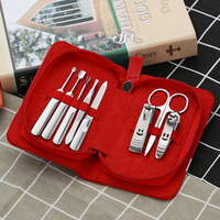 Kit de soin des ongles de haute qualité, 8 pièces, ensemble de coupe-ongles en acier inoxydable, outils de manucure et de pédicure pour la maison et les voyages, boîte