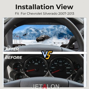 หน้าจอแสดงผลดิจิตอลในรถยนต์ OLED/IPS ขนาด 15.1 นิ้ว สำหรับ Chevrolet Silverado ปี 2007-2011 พร้อมพอร์ต USB วัดความเร็ว แผงหน้าปัดแบบดิจิตอล - Product Image 4