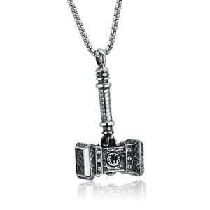 Jewelry Manufacturers Charm Stainless Steel <b>Titanium</b> Plated Jewelry <b>Hammer</b> Thor's <b>Hammer</b> Necklace Cheap Price China Factory - Product Image 1