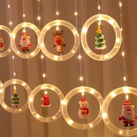 Noel LED dize ışıkları Garland pencere asılı işıklar noel peri ışıkları USB tatil düğün Merry Christmas